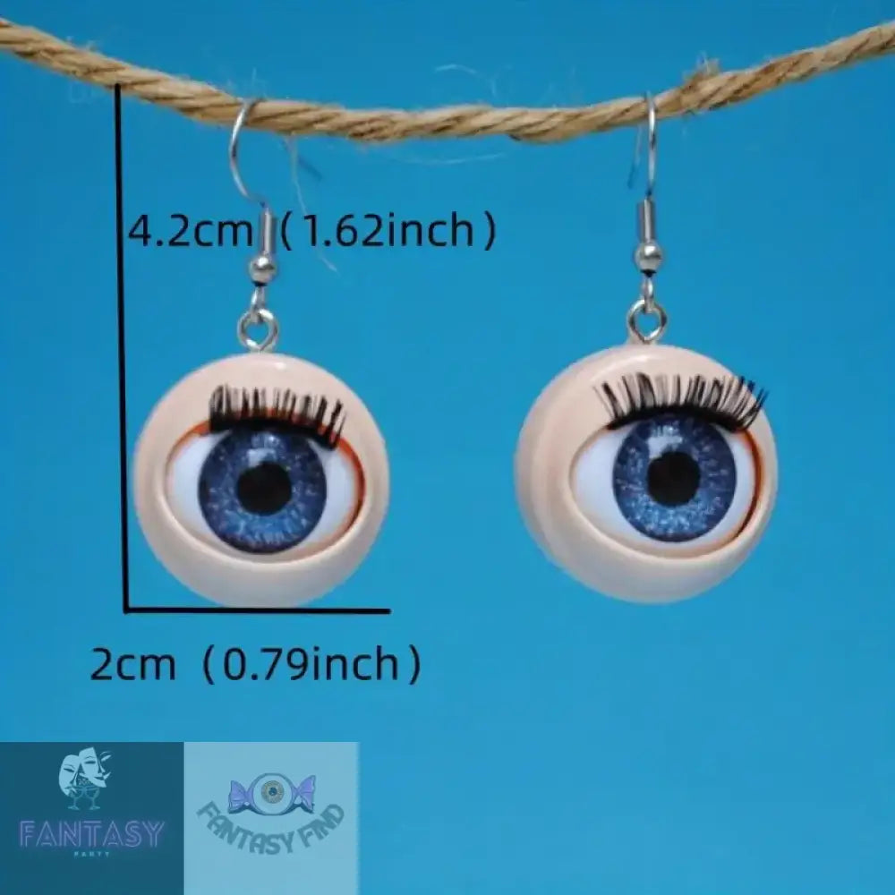 1 Pair Scary Funny Plastic Wink Doll’s Eyeball Earrings