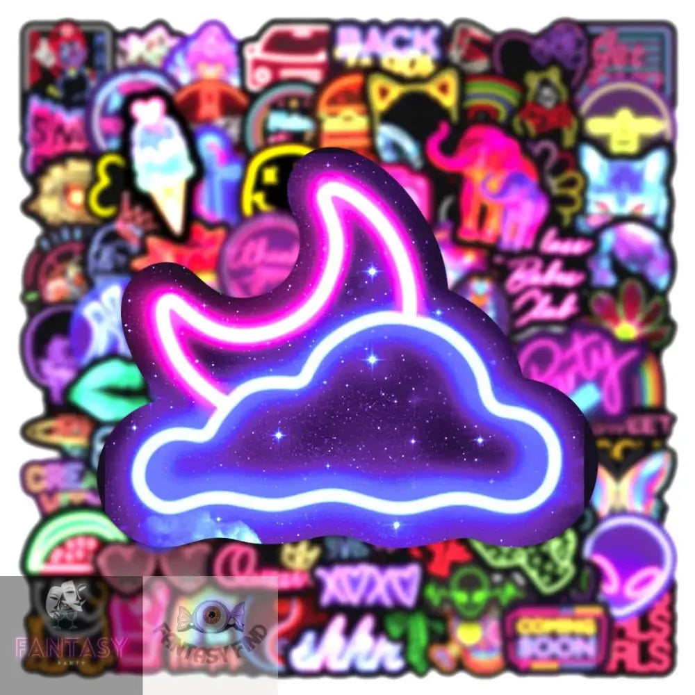 100Pcs Neon Graffiti Stickers