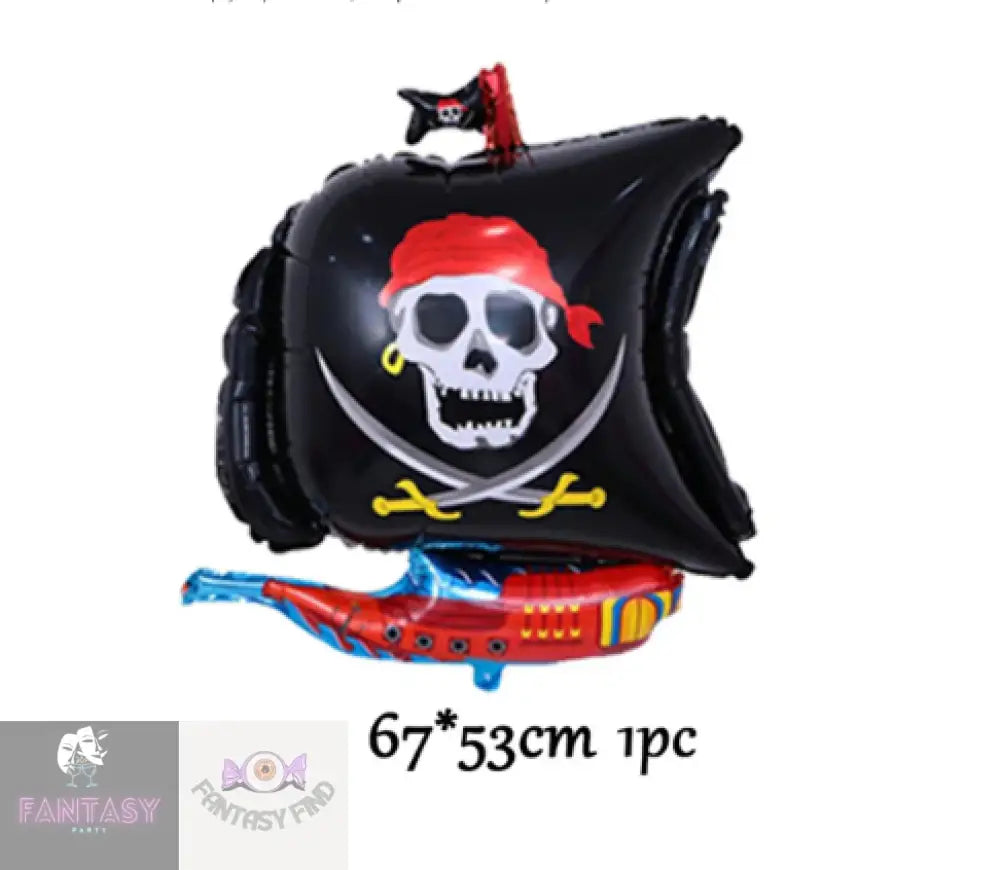 11 Piece Pirate Skull Balloons