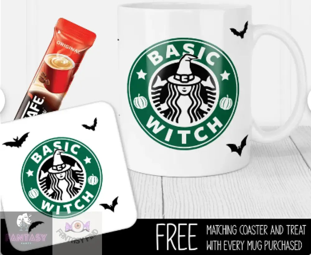11Oz ’Basic Witch’ Coffee Mug & Coaster