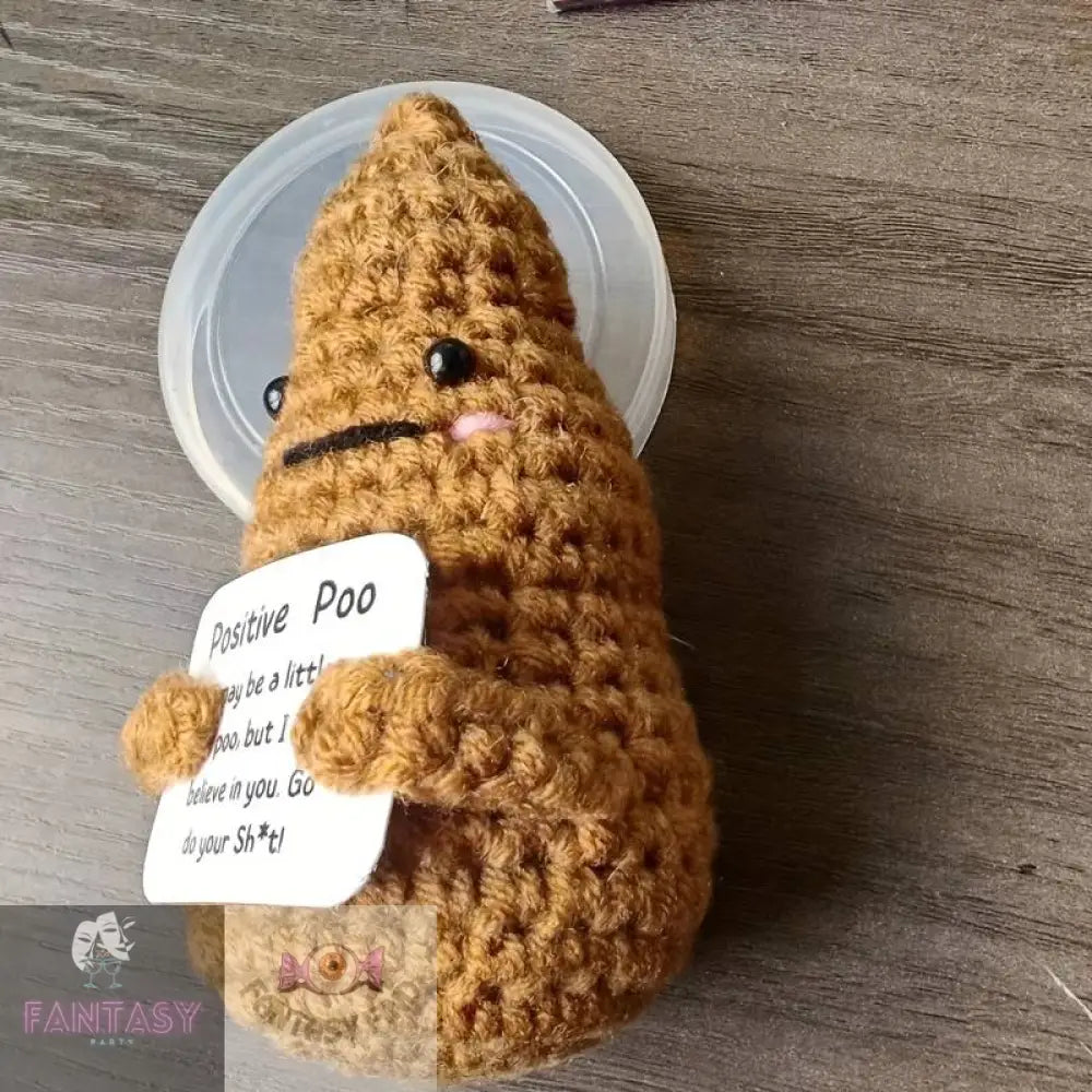 1Pc Handmade Crochet Positive Poop Doll