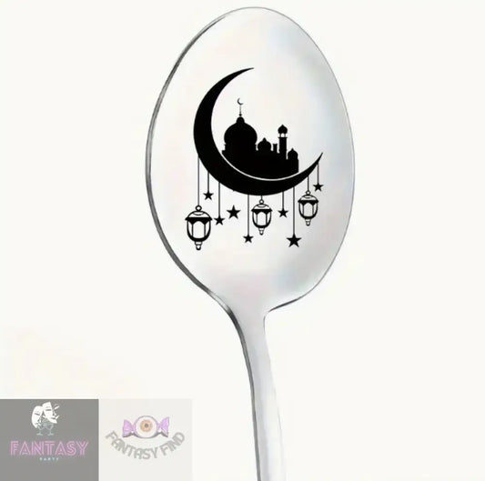 1X Engraved Stainless Steel Spoon