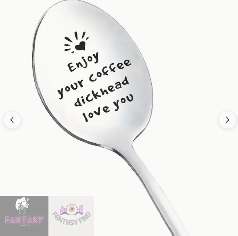 1X Engraved Stainless Steel Spoon - D*Ckhead