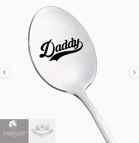 1X Engraved Stainless Steel Spoon - Daddy