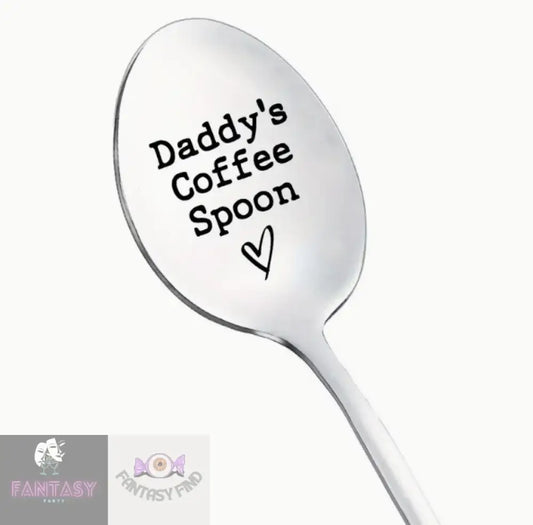 1X Engraved Stainless Steel Spoon - Daddy’s Coffee