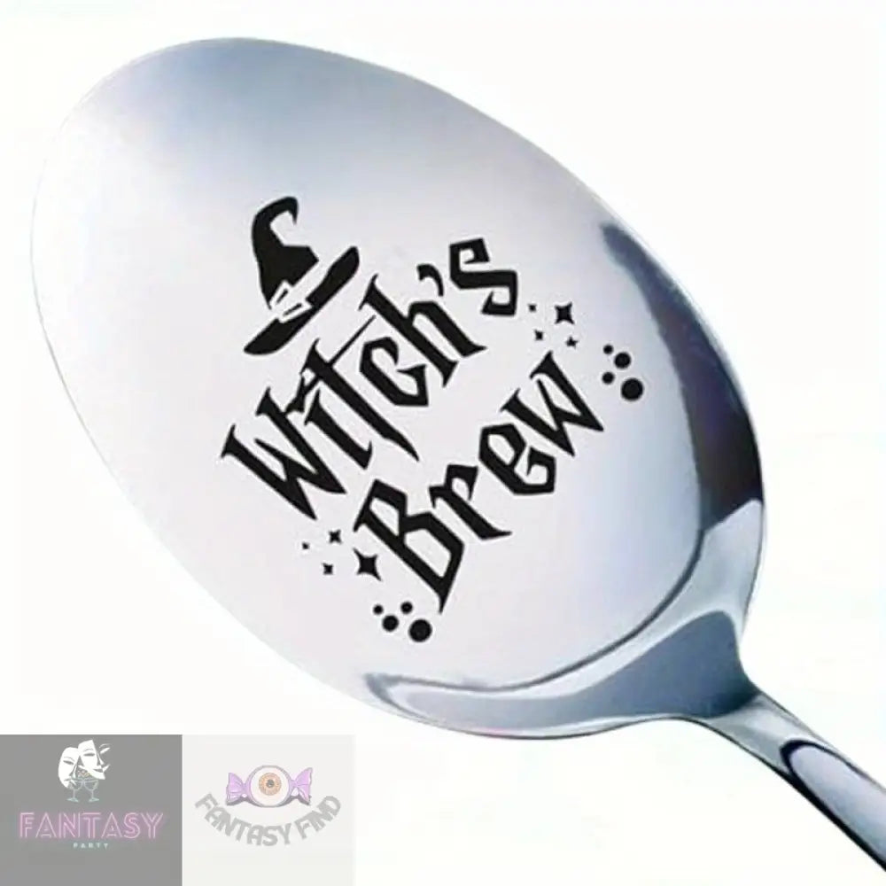 1X Engraved Stainless Steel Spoon - Witch’s Brew