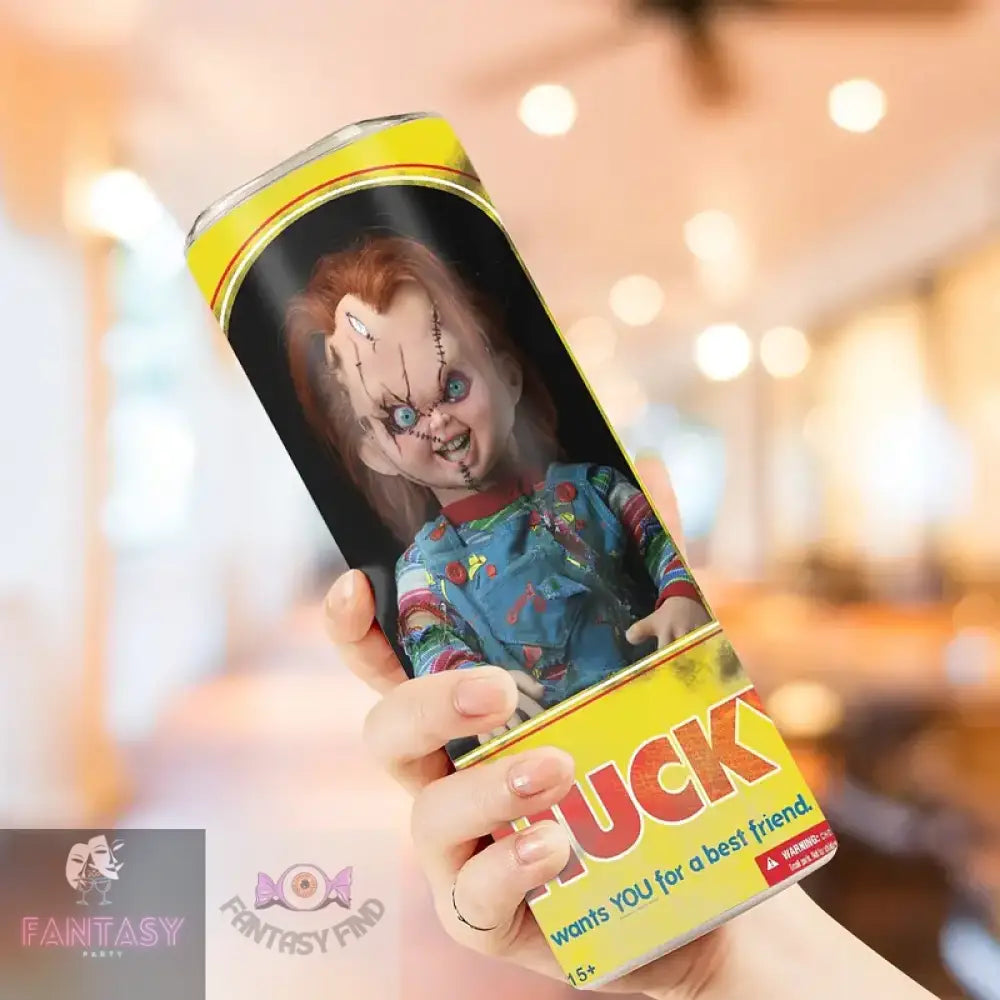 20Oz Halloween Chucky Stainless Steel Insulated Tumbler With Straw