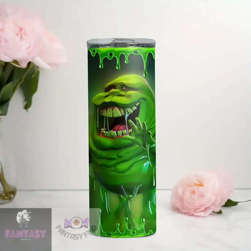 20Oz Halloween Ghost Print Stainless Steel Tumbler With Straw