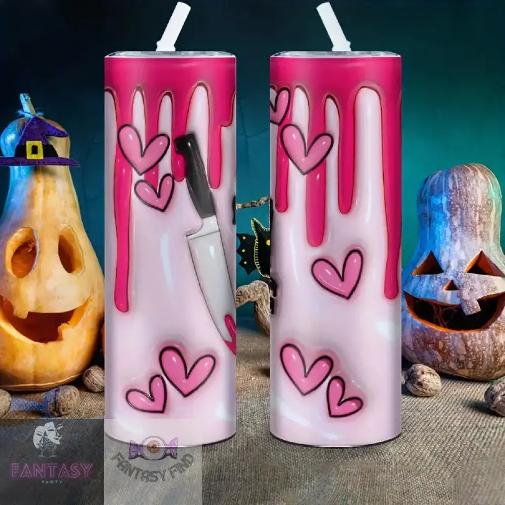 20Oz Halloween ’No You Hang Up’ Design Stainless Steel Insulated Tumbler With Straw