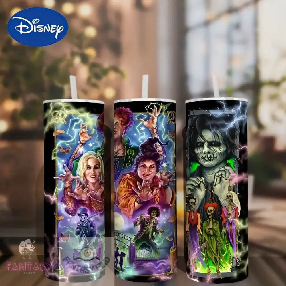 20Oz Hocus Pocus Themed Stainless Steel Tumbler - Sanderson Sisters Print