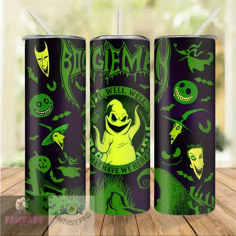 20Oz Spooky Night Halloween & Christmas Stainless Steel Insulated Tumbler With Straw