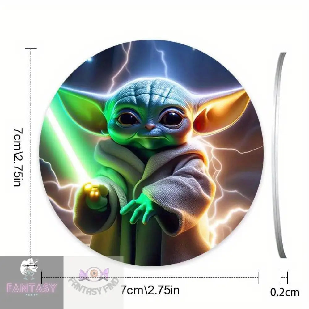 2Pcs Disney Yoda Car Coasters