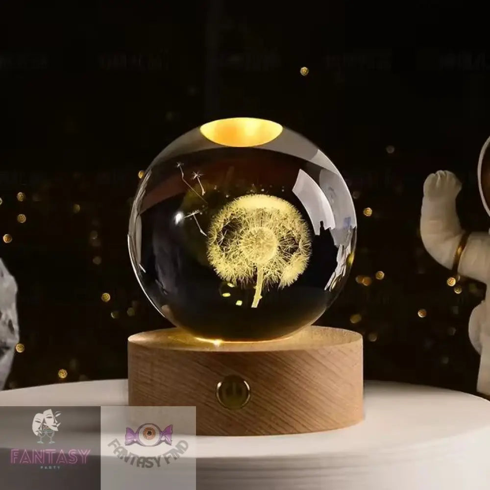 3D Crystal Ball - Taraxacum Mongolicum