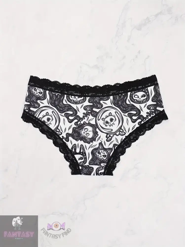 3Pcs Contrast Lace Hipster Panties - Mixed Colour 2