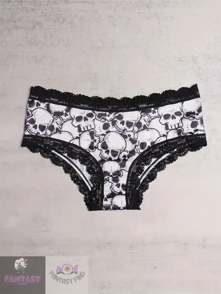 3Pcs Contrast Lace Hipster Panties - Mixed Colour