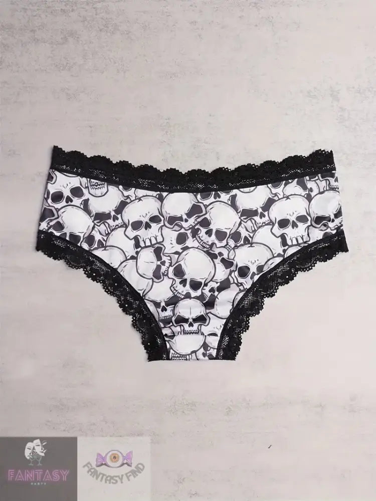 3Pcs Contrast Lace Hipster Panties - Mixed Colour