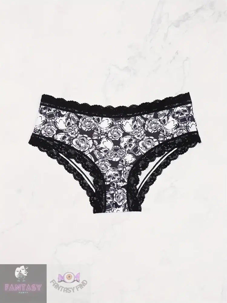 3Pcs Contrast Lace Hipster Panties - Mixed Colour 5