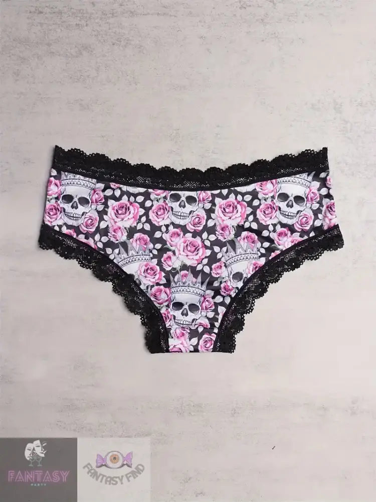 3Pcs Contrast Lace Hipster Panties - Mixed Colour