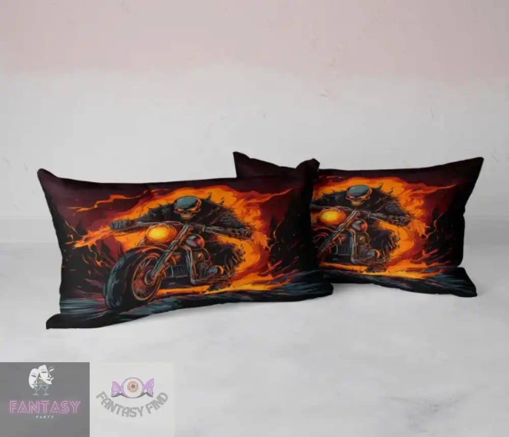 3Pcs Polyester Skull Knight Print Bedding Duvet Cover Set - Sizes