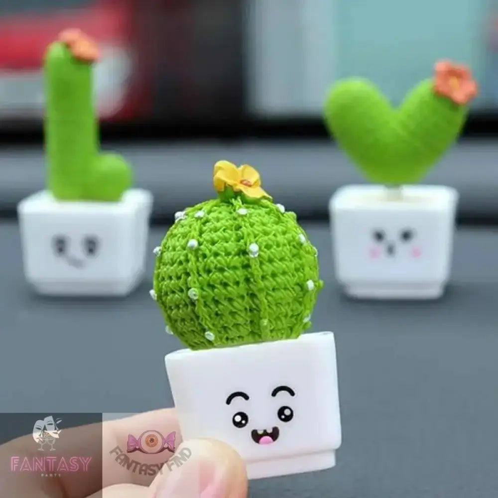 4Pcs/Set Miniature Resin Cactus Love Letter