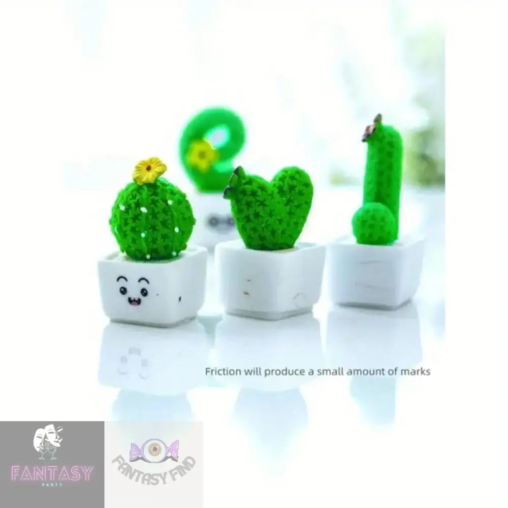 4Pcs/Set Miniature Resin Cactus Love Letter