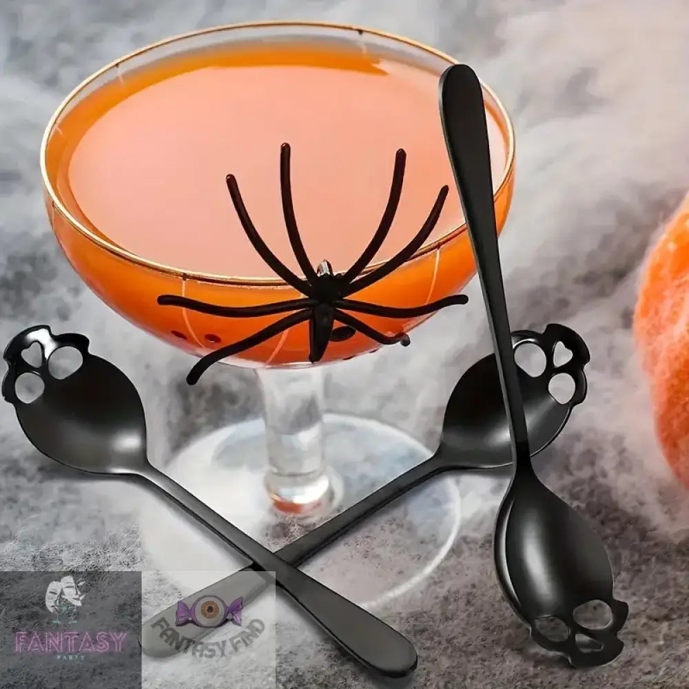 4Pcs Skull Sugar Spoon Cutlery Set