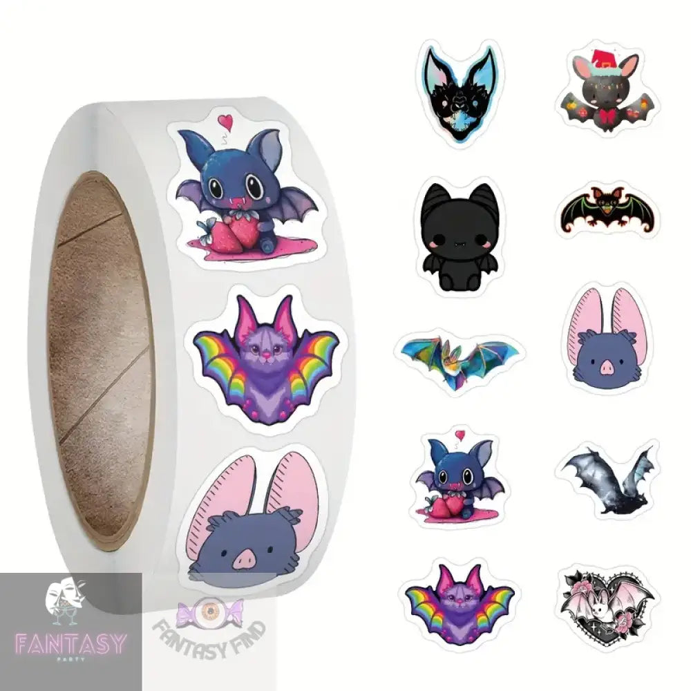 500Pcs Charming Bat Sticker