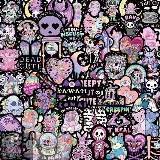 50Pcs Skull Gothic Stickers