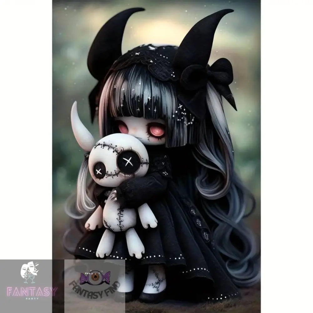 5D Diamond Art Painting Kit - Gothic Girl 30X40Cm/11.8*15.7In