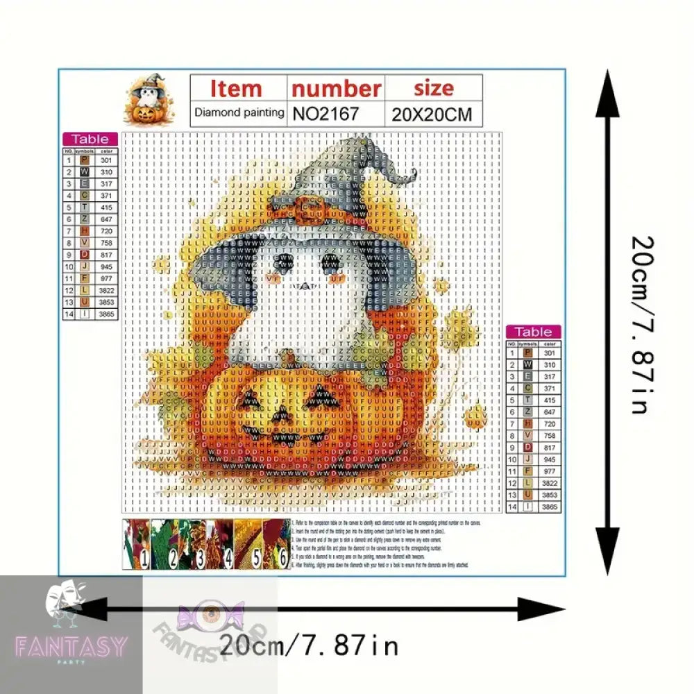 5D Diamond Painting Kit - Ghost In A Pumpkin