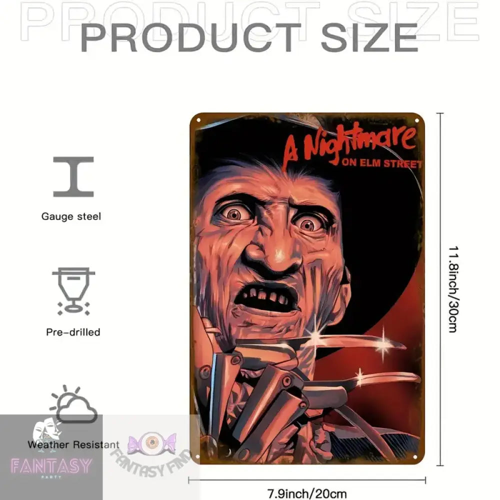 A Nightmare On Elm Street Vintage Metal Sign