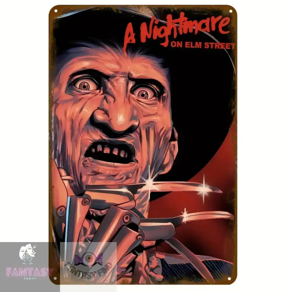 A Nightmare On Elm Street Vintage Metal Sign