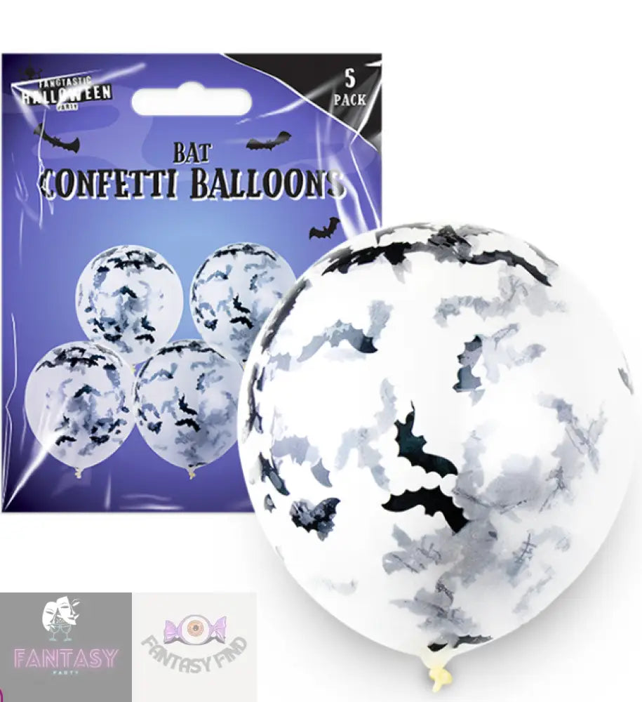 Bat Jumbo Confetti Balloons X 5