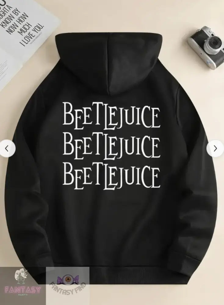 Beetlejuice Print Hoodie - Sizes Black