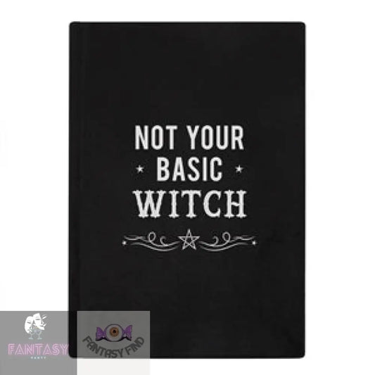 Black Magic Not Your Basic Witch Velvet Look Notebook