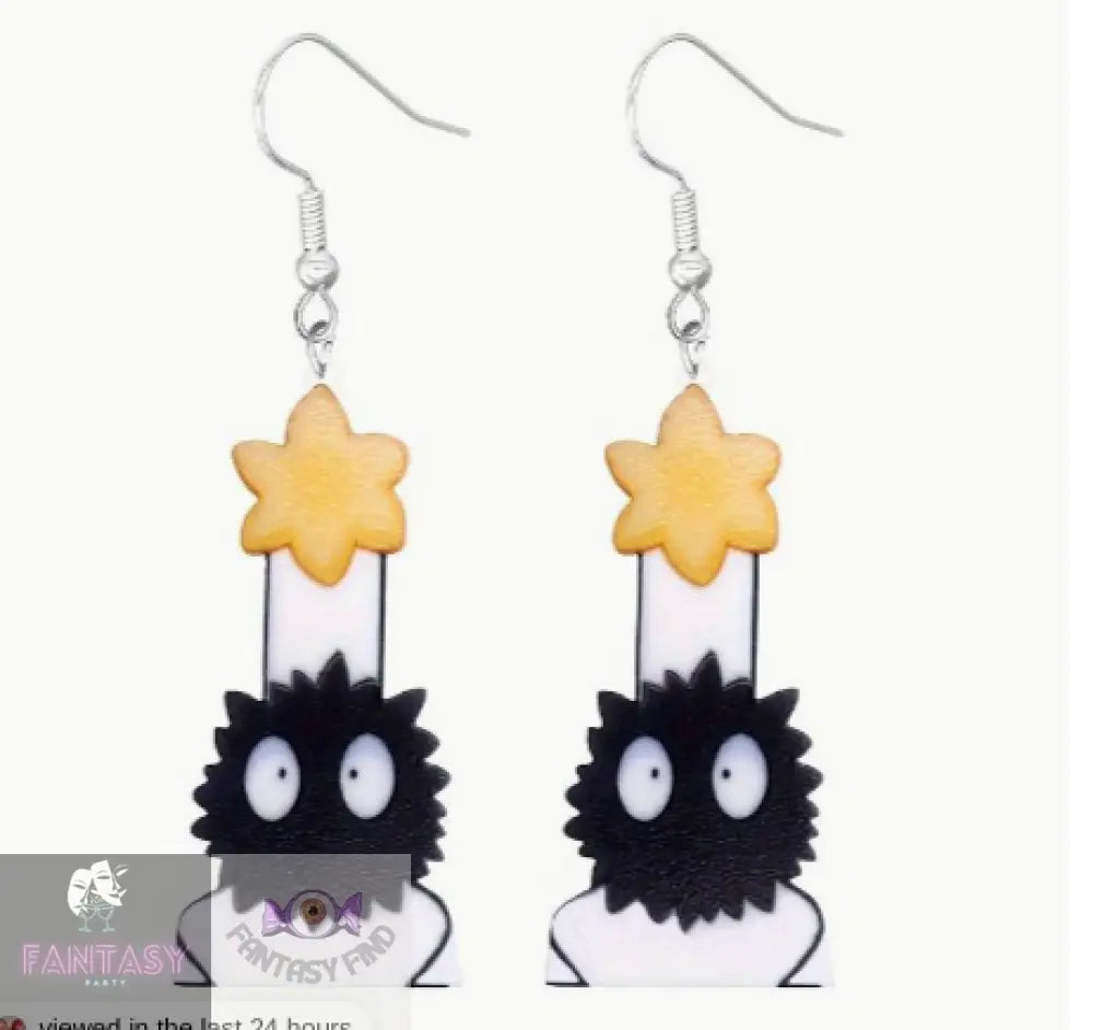 Black Monster With Star Earrings