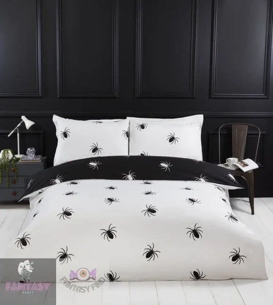 Black Spider Duvet Cover Quilt Set - Choice Of Size