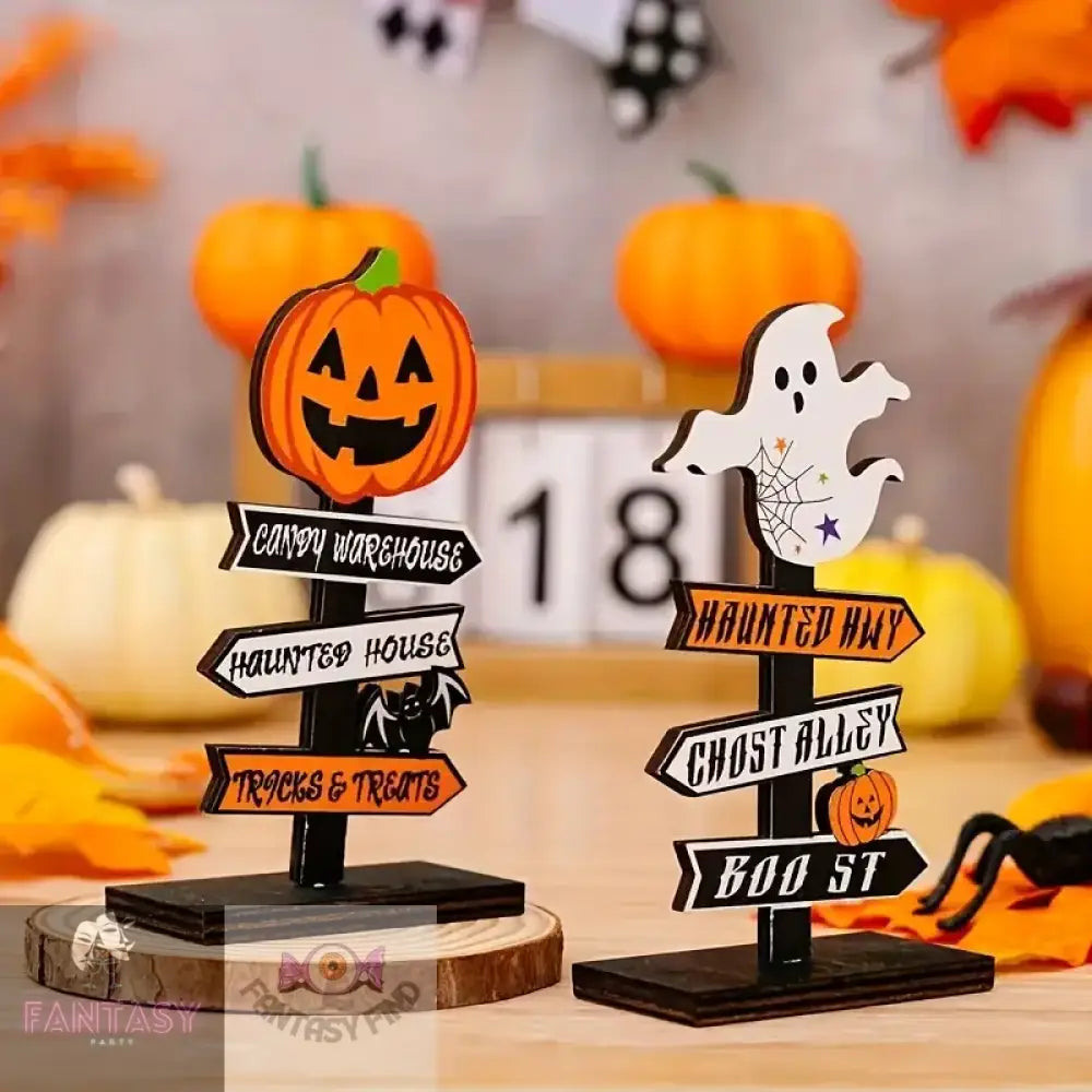 Charming Wooden Decor - Pumpkin Or Ghost