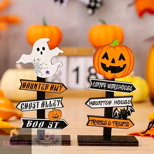 Charming Wooden Decor - Pumpkin Or Ghost