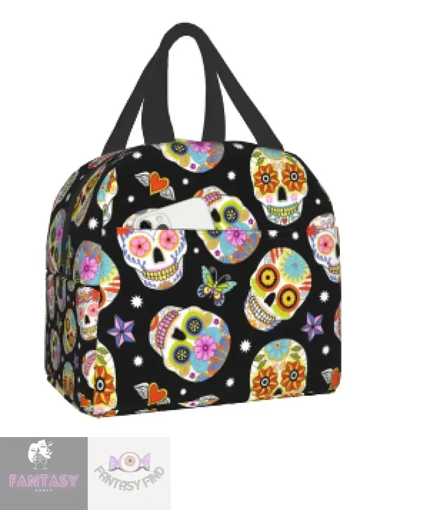 Colourful Skull Lunch Bag