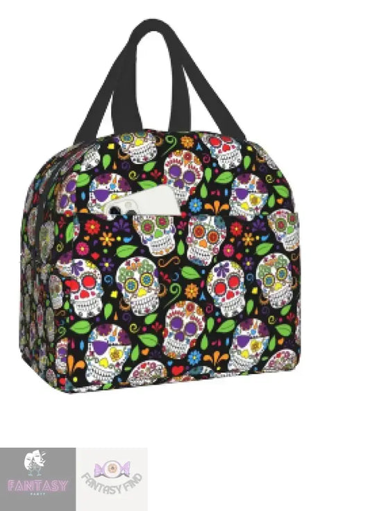 Colourful Skull Lunch Bag