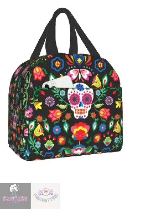 Colourful Skull Lunch Bag