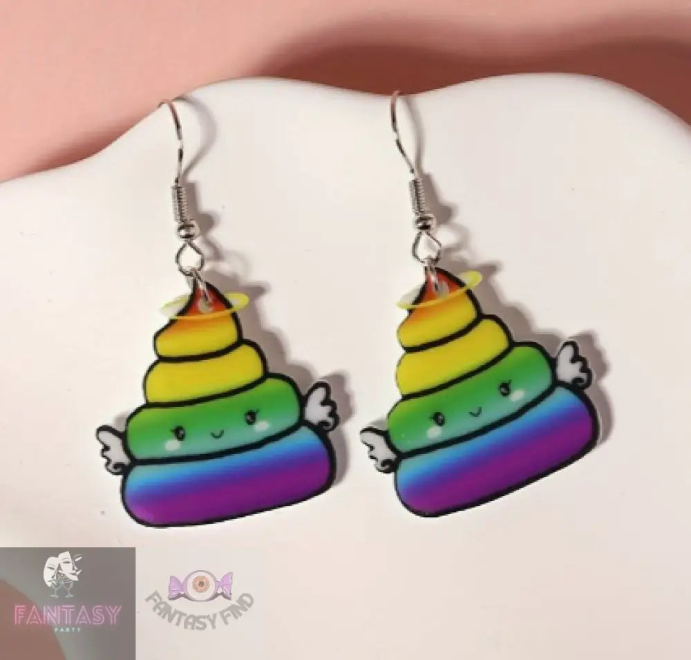 Colourful Turd Earrings