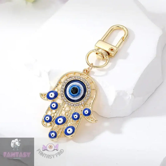 Devil’s Eye Key Ring - Choice Of Colour Golden