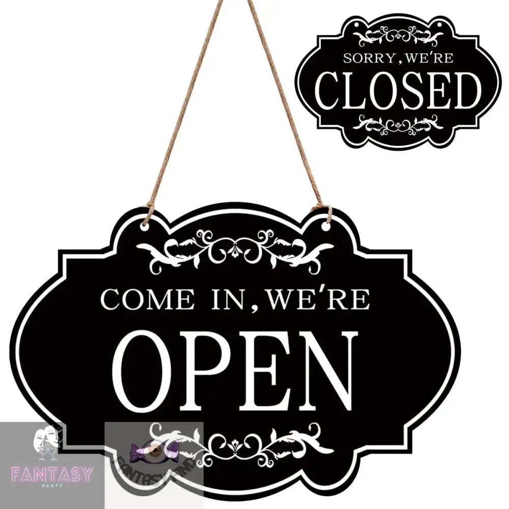 Double Sided We’re Open Hanging Sign