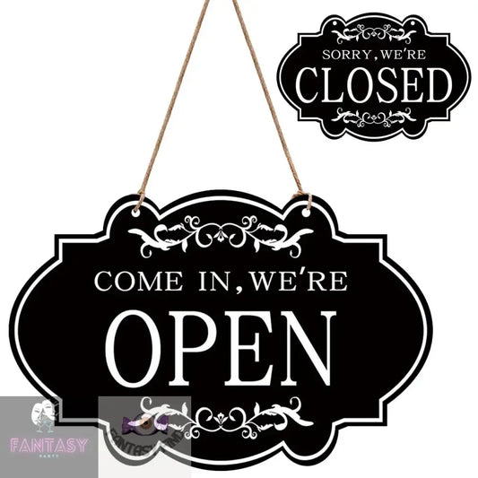 Double Sided We’re Open Hanging Sign