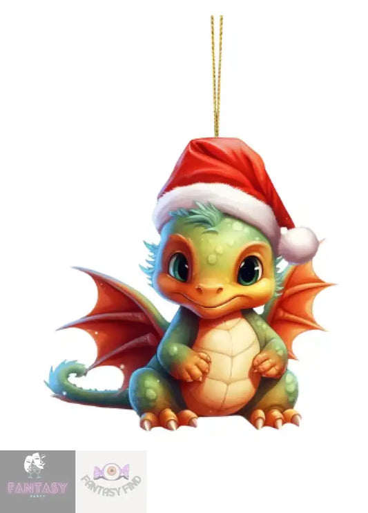 Dragon Baby 2D Cartoon Christmas Ornament