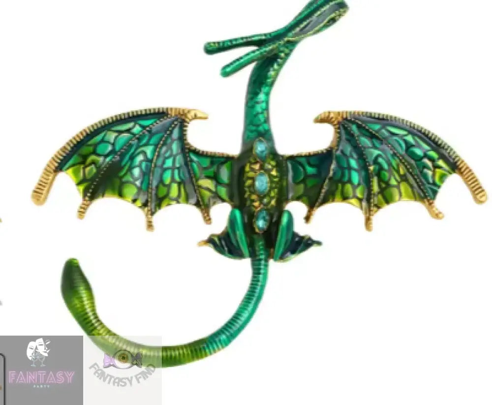 Dragon Pin Brooch- Antique Copper Plated