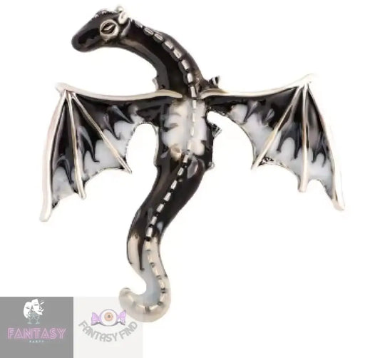 Dragon Pin Brooch- Black Zinc Plated