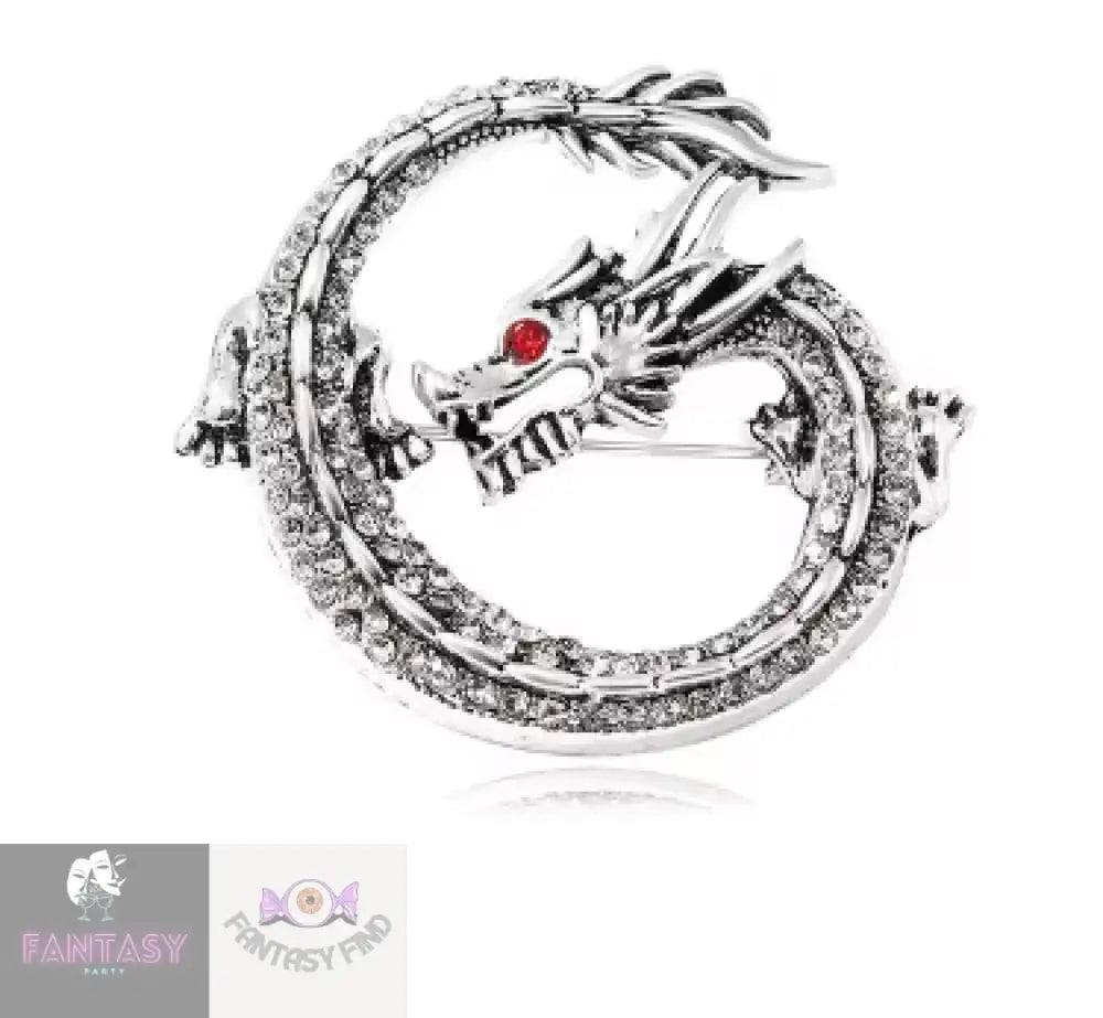 Dragon Pin Brooch- Rose Gold